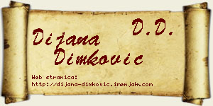 Dijana Dimković vizit kartica